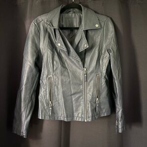 Women's Black Faux Leather Jacket